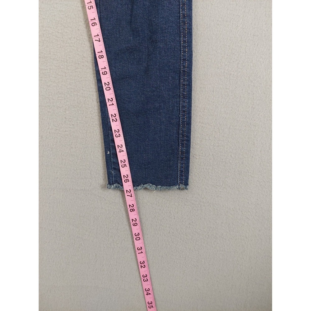 Levis Women Jean 28 Blue Denim Cotton Blend Skinny High Rise Stretch Distressed - Picture 12 of 16